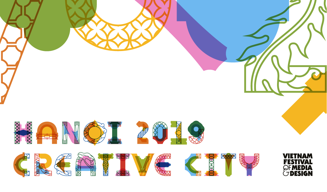 The typeface plays a significant role in promoting Vietnam Festival of Media & Design: Hanoi 2019.