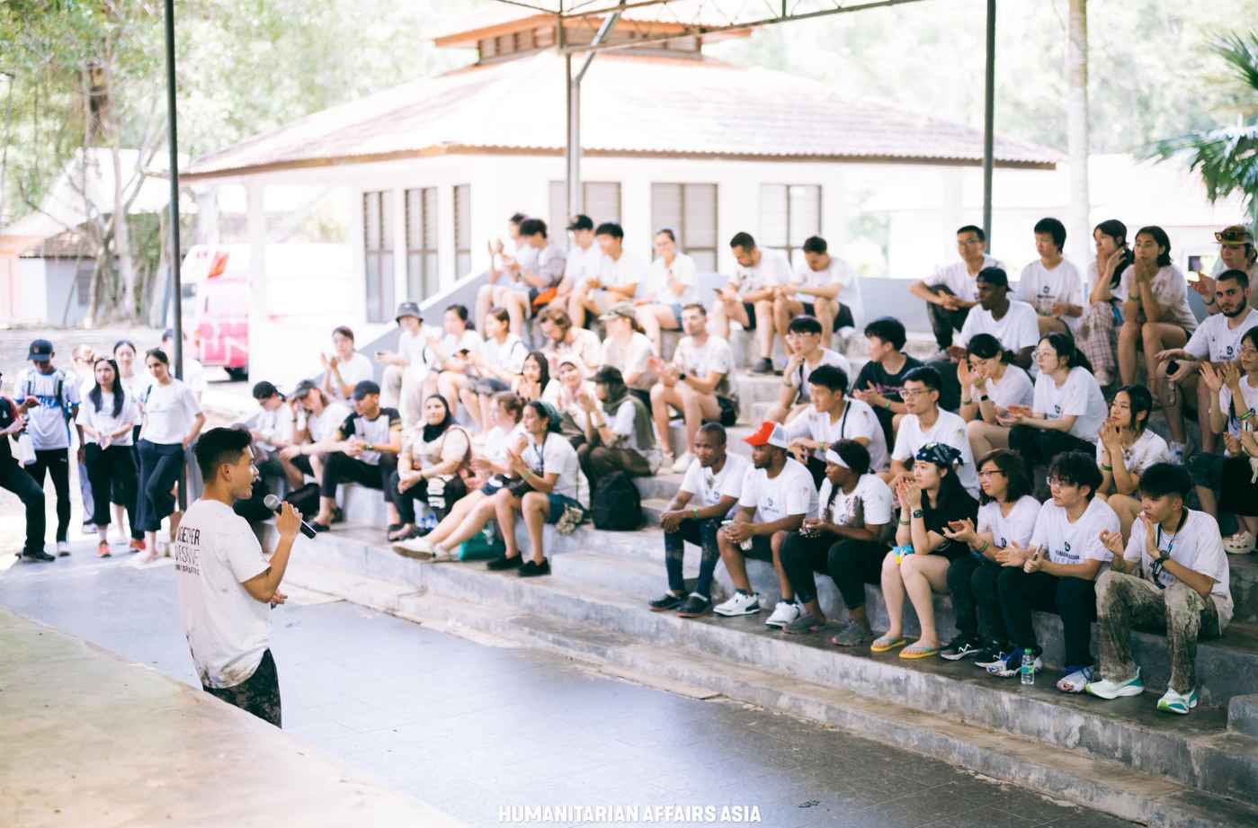 Dung participated in mangrove planting to help mitigate climate change. 
