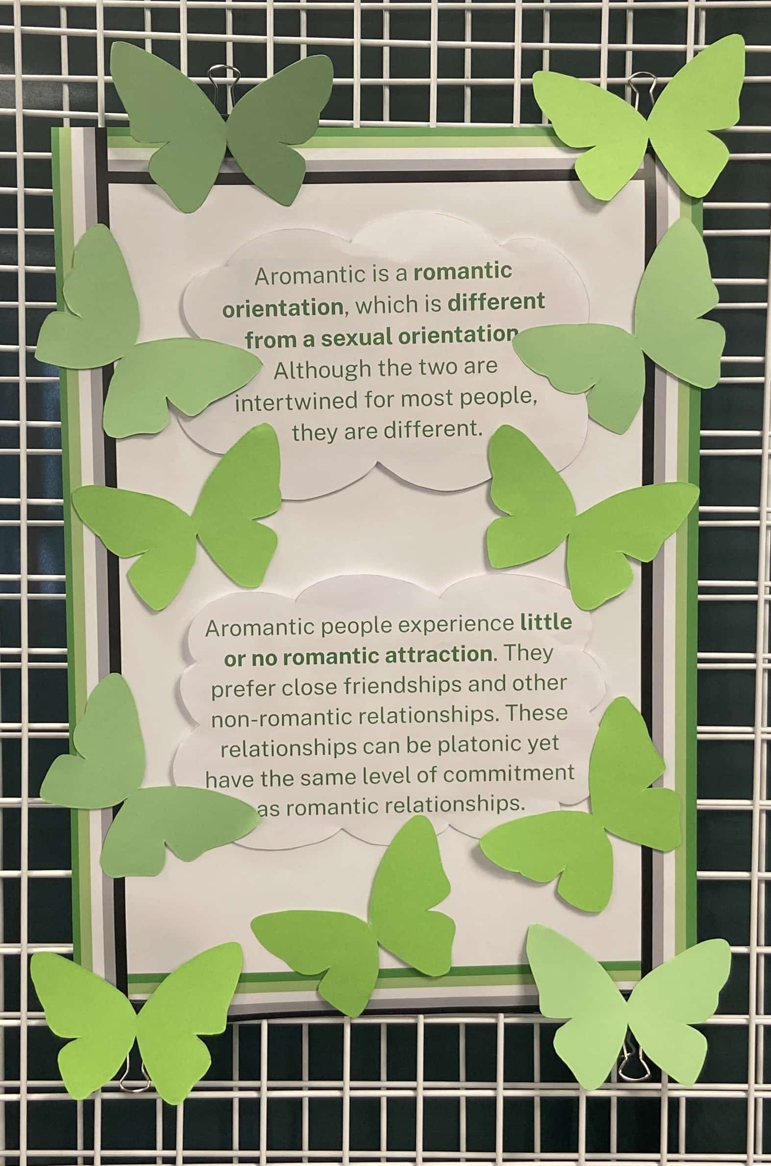 Participants were introduced to information about the asexual and aromantic spectrum 