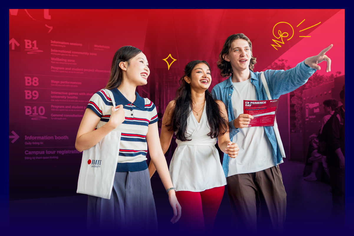 Ba học sinh khám phá Ngày trải nghiệm tại RMIT