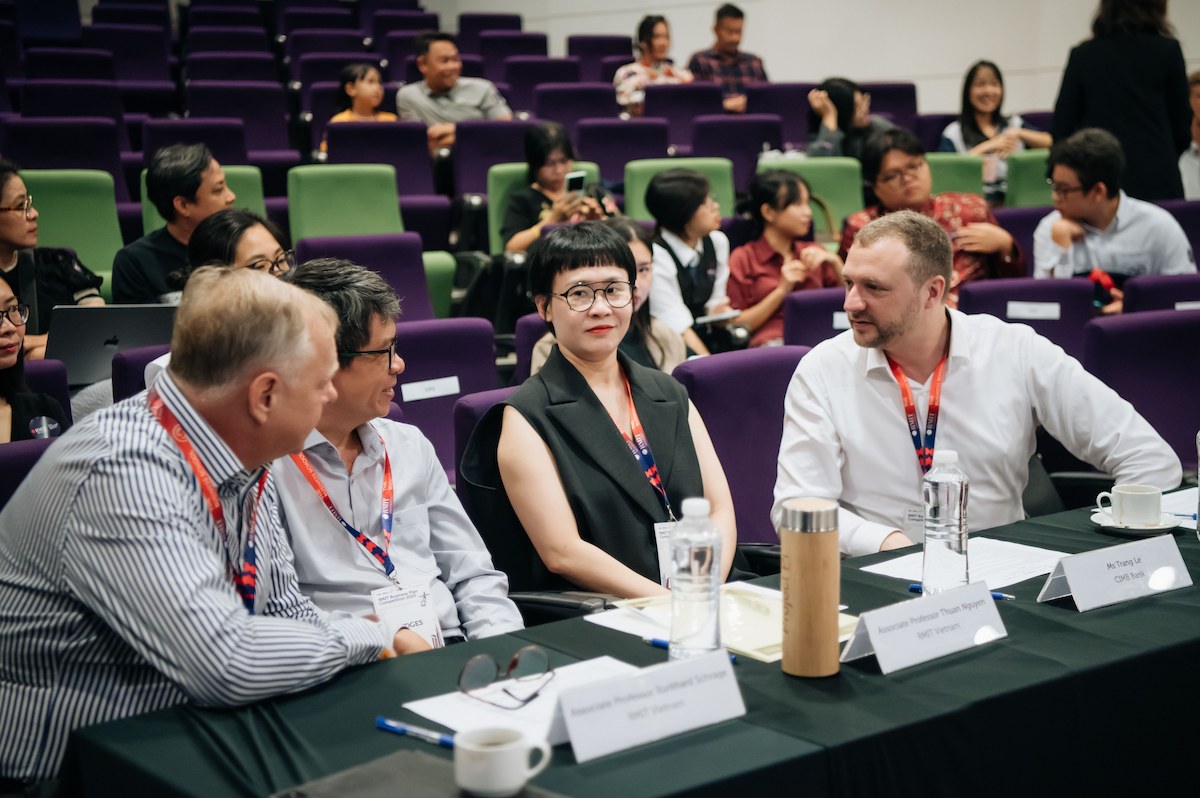 Judges discussing the competition presentation