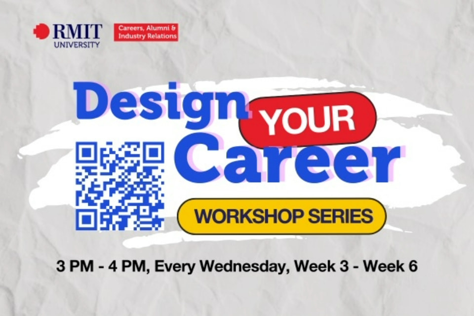 event banner for RMIT Vietnam design your career workshop series