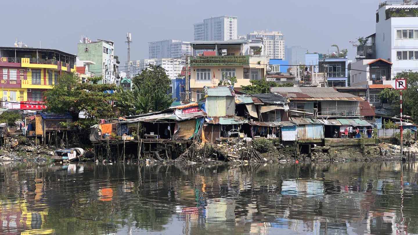Riverside housing in Ho Chi Minh city
