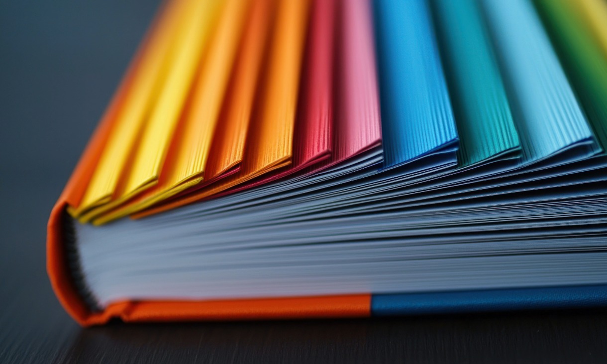 A close-up shot of papers