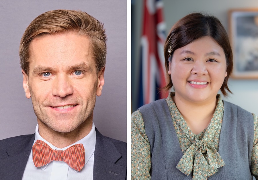 Associate Professor Agnis Stibe (left) and Dr Nguyen Thi Van Anh (right)