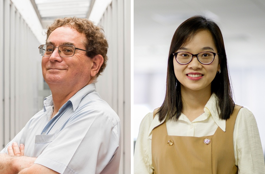 (L-R) Professor Bob Baulch (Professor of Economics) and Dr Dao Le Trang Anh (Lecturer in Finance), The Business School