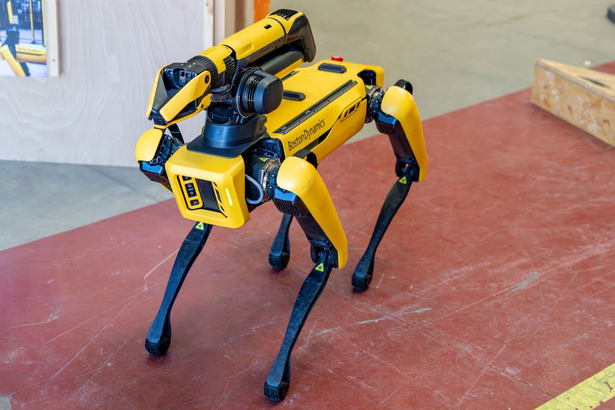 Yellow four-legged robot