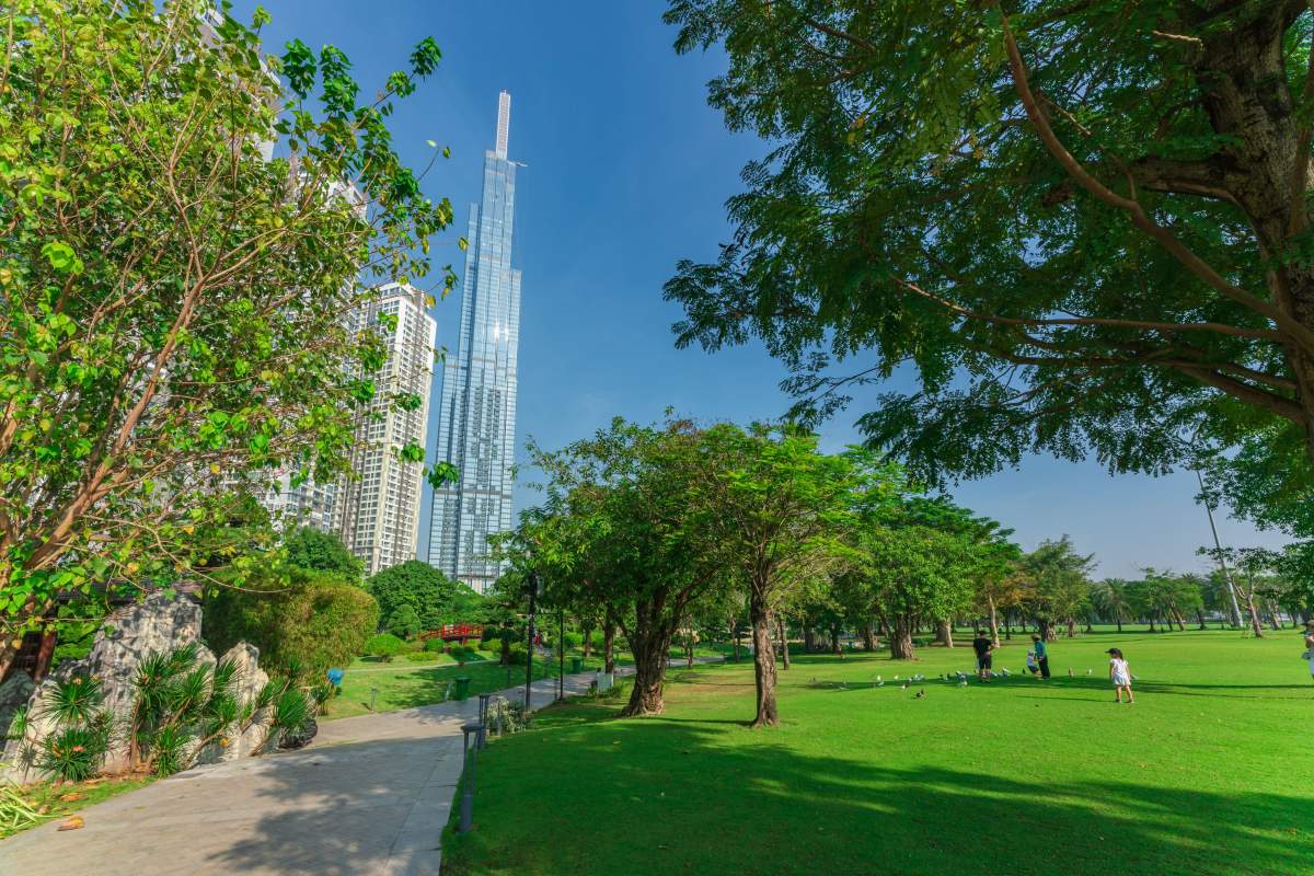 Công viên ở gần khu nhà chọc trời