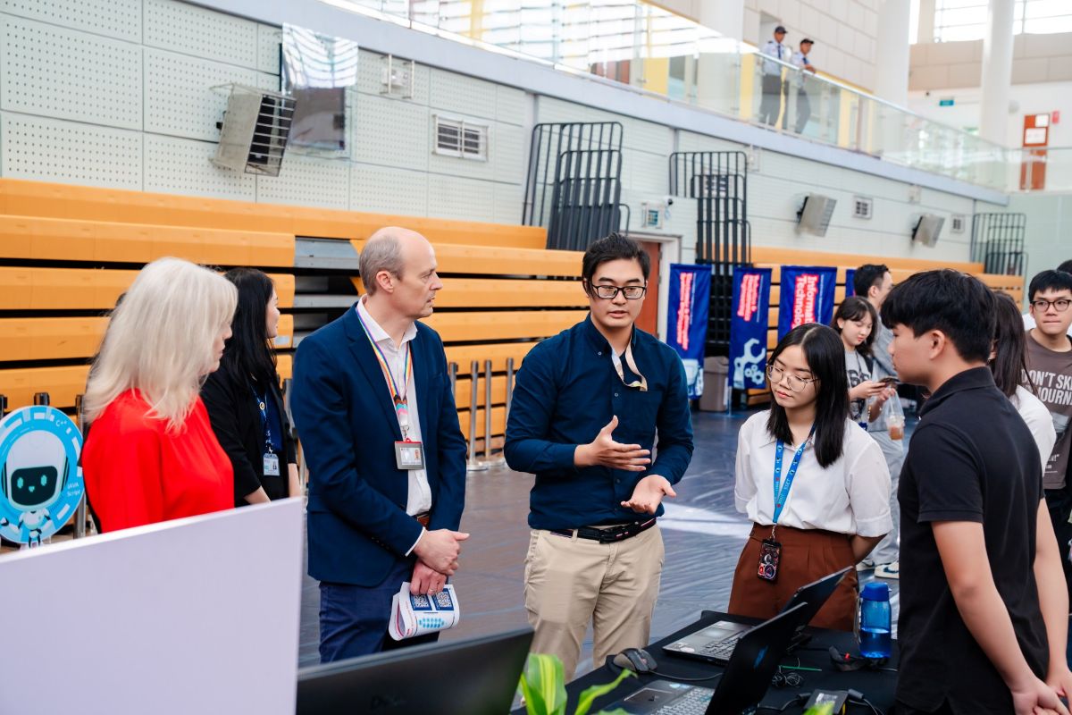 Students presenting their capstone projects