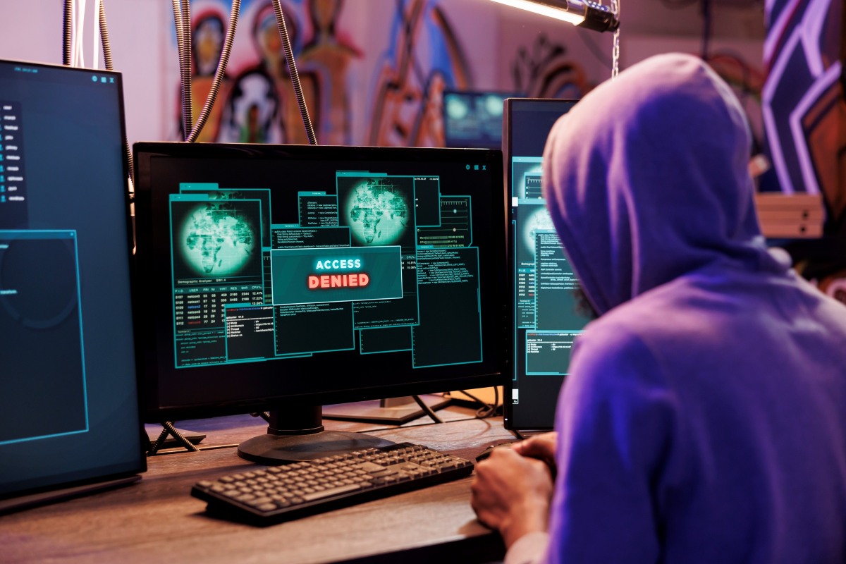 Hacker in front of computer