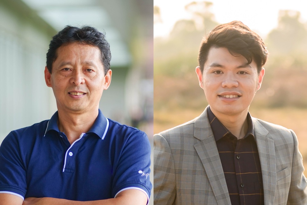 Tiến sĩ Nguyễn Mạnh Hùng (trái) và Tiến sĩ Nguyễn Cảnh Lam (phải)