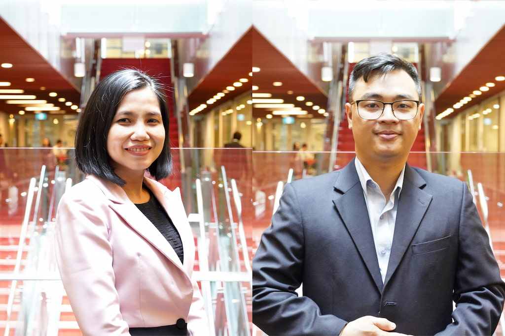 Dr Vu Thi Hong Nhung (left) and Dr Phan Thanh Chung (right), RMIT Vietnam 
