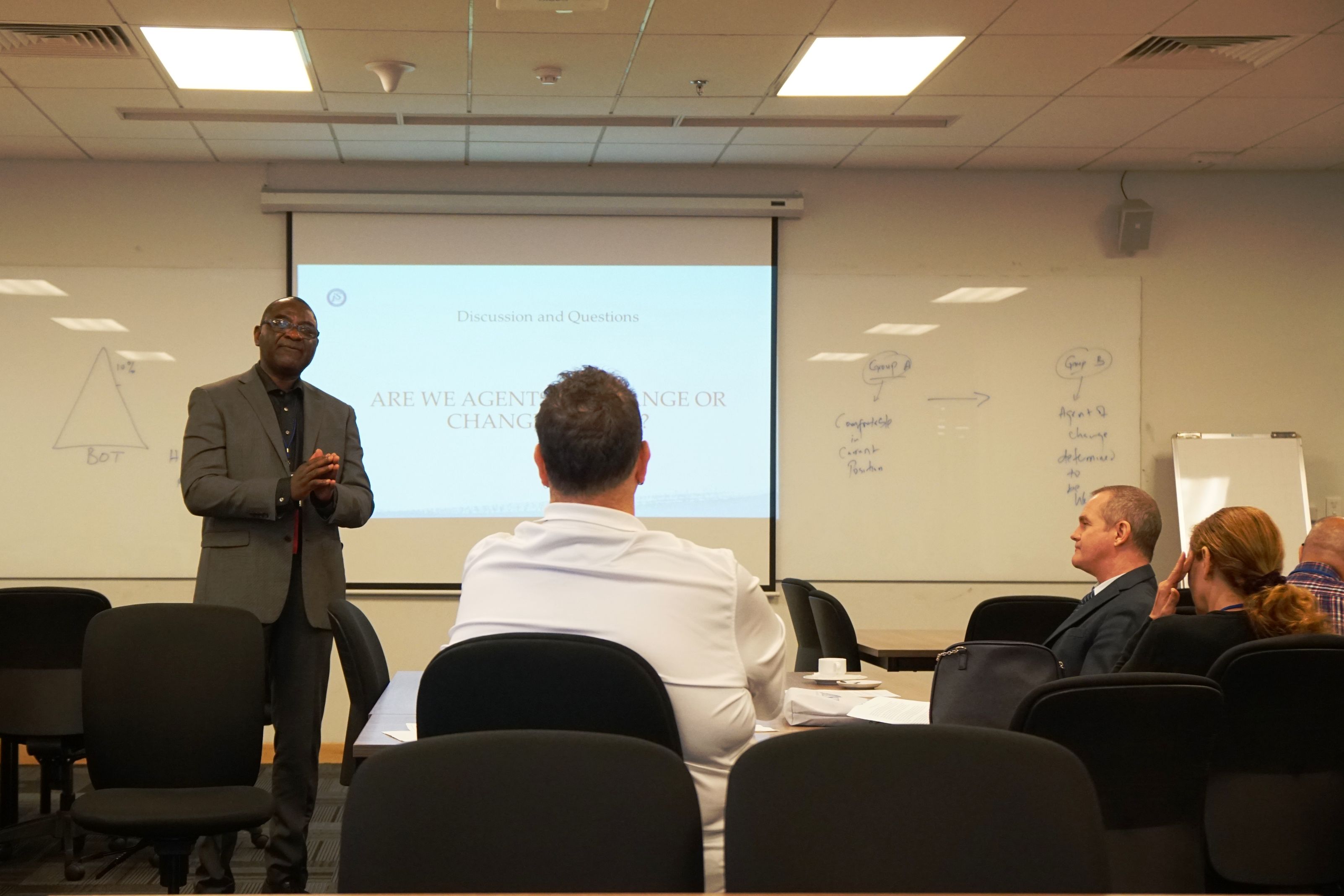 Dr Henry O’Lawrence giving a talk on The workforce for the 21st Century