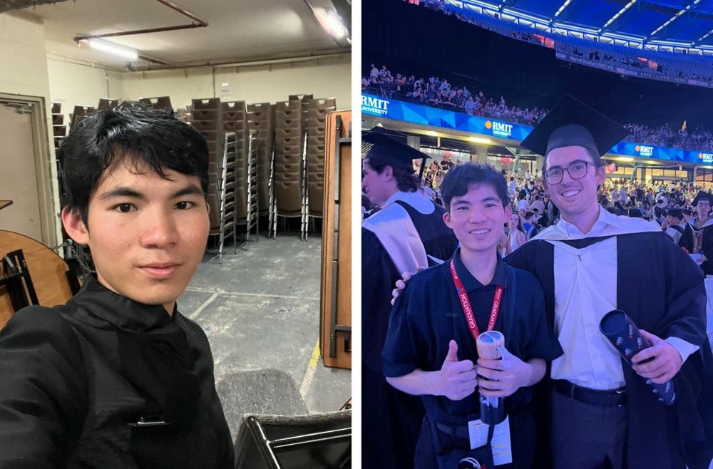 Tỉnh làm phục vụ khách sạn và hỗ trợ lễ tốt nghiệp RMIT