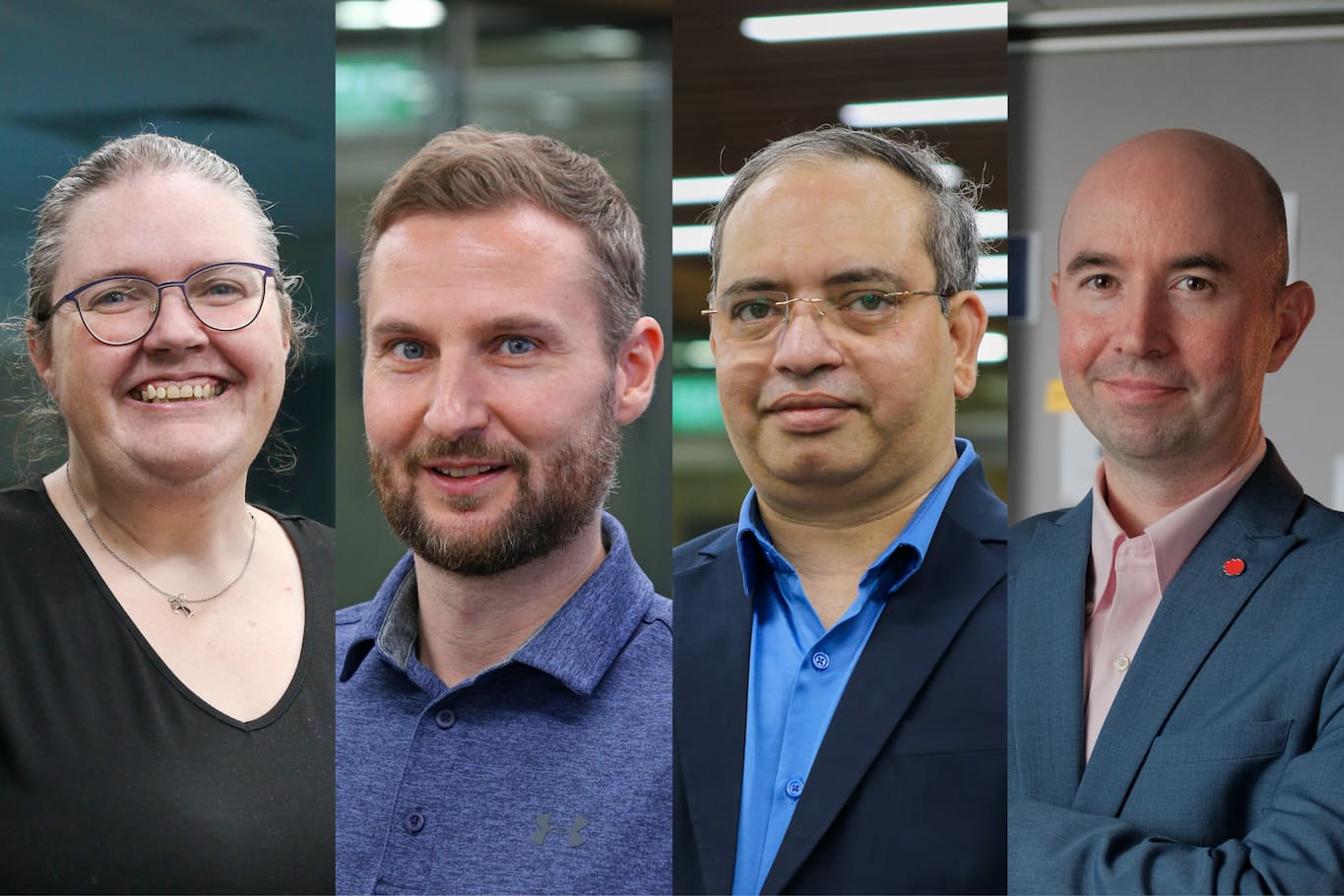 Từ trái qua phải: Tiến sĩ Katrina Philips, Tiến sĩ Jeff Nijsse, Tiến sĩ Sreenivas Tirumala, Tiến sĩ Joshua Dwight (Hình: RMIT)