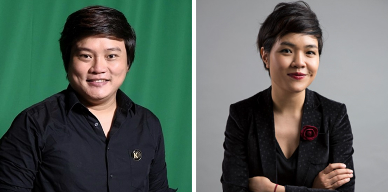 Film director Tran Thanh Huy and ClickMedia Managing Director Nguyen Thi Hai Ha. 
