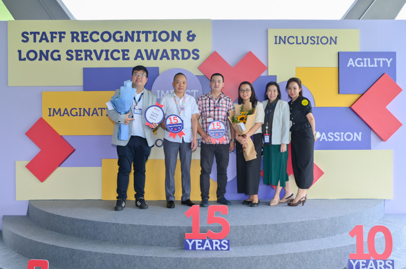 Awardees from the Property Services and Strategy and External Relations teams with some colleagues.