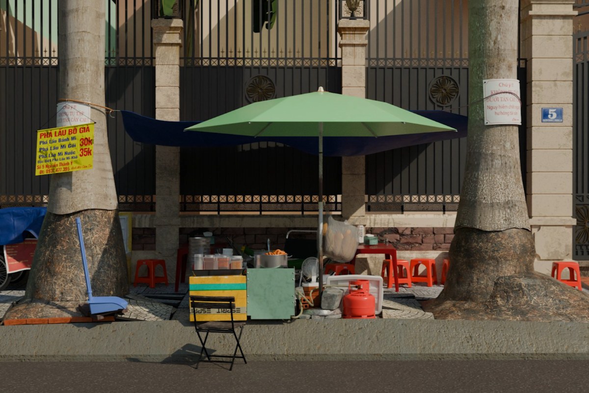 Offal Stew Eatery on Nguyen Thanh Y Street – a beloved local food spot preserved through memory and storytelling. (Created by Nguyen Truong Hoang Thu) 