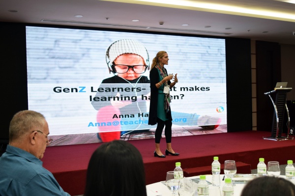 Teacher development specialist Anna Hasper presented on how to engage Gen Z learners in the classroom.