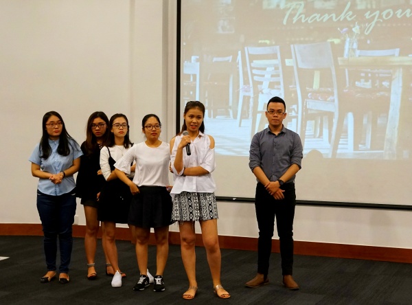 Students in the Global Marketing course present global expansion strategies to CONG Café.