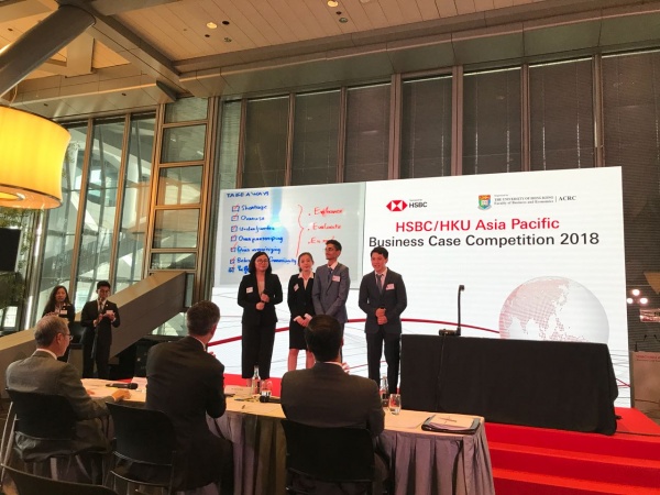 The team presented at the final round of the competition.