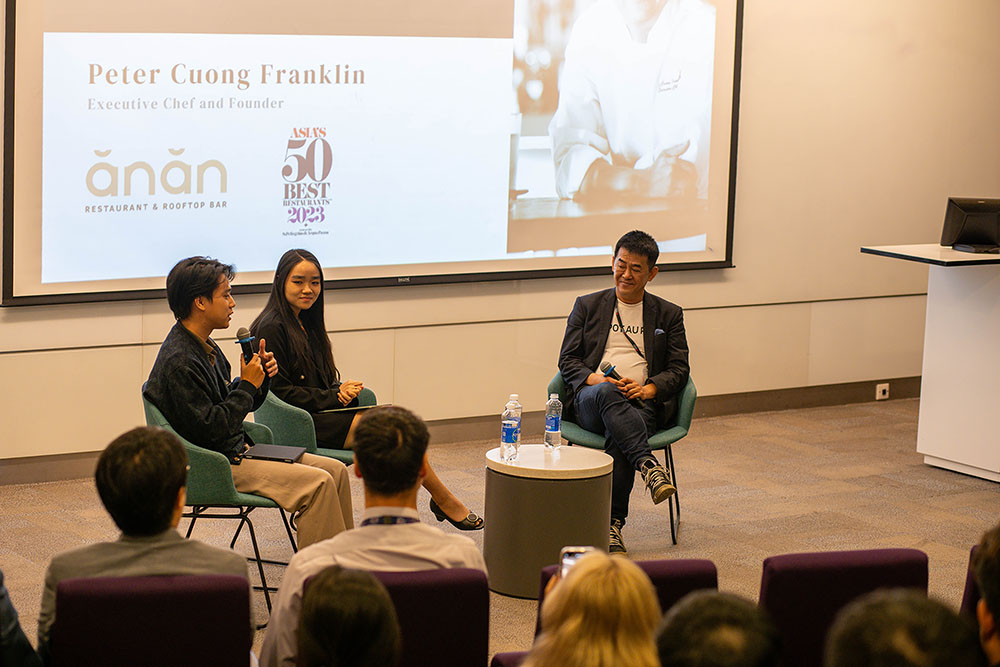 Chef Peter Cuong Franklin at the event hosted by RMIT Tourism and Hospitality Management students