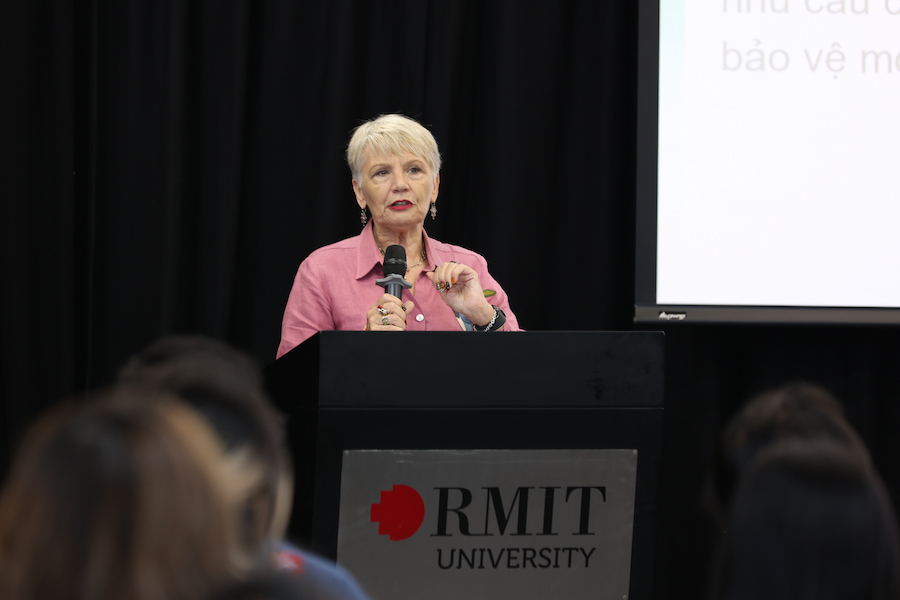 Professor Julia Gaimster, the head of VFCD’s organising committee and RMIT Vietnam Interim Pro Vice-Chancellor, spoke at the launch event in Ho Chi Minh City.