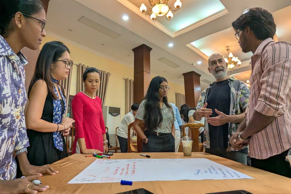 CIT and RMIT students engaged in a group activity 