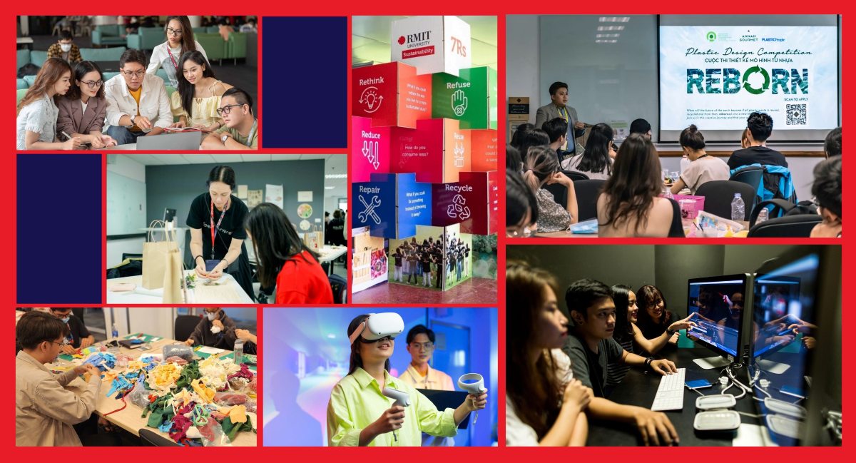 Collage of education activities
