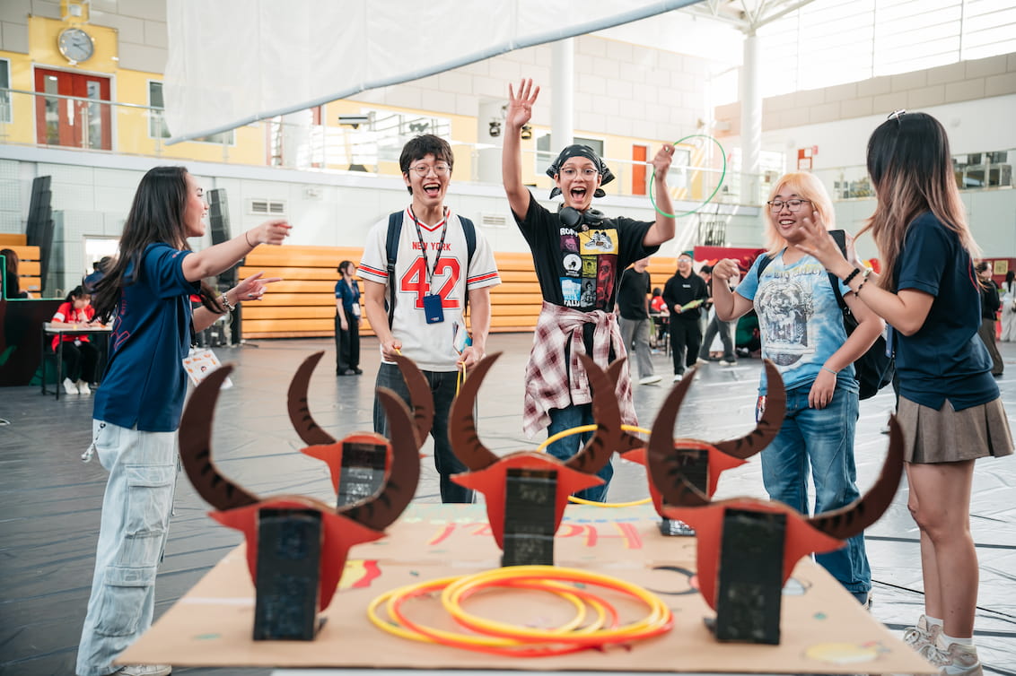 A variety of traditional games from different countries were held throughout the day.