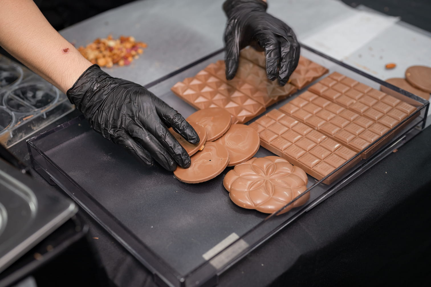 chocolate bars of different shapes