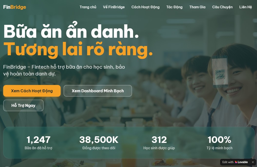 Screenshot of Finbridge website