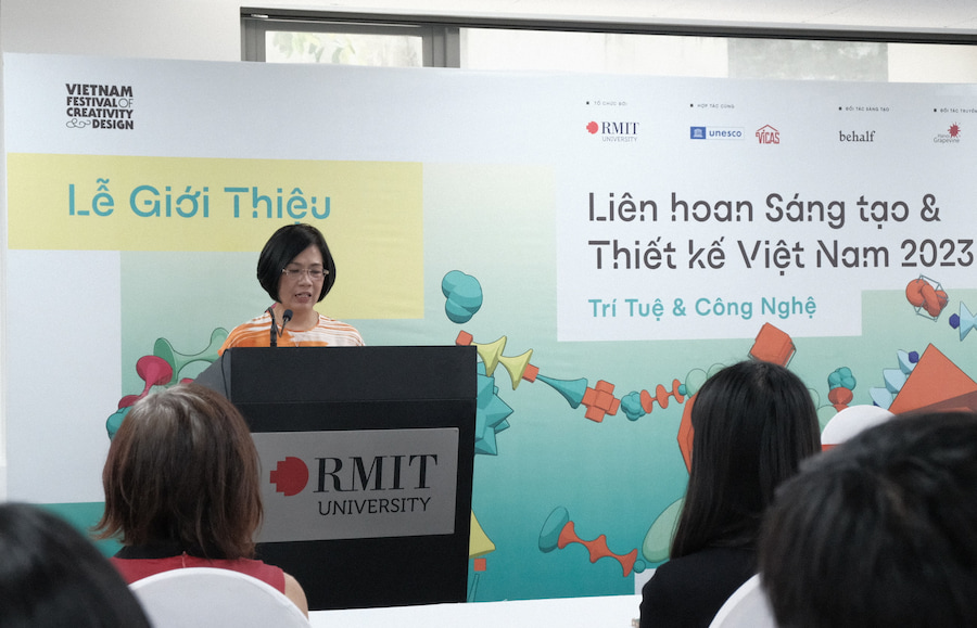 Associate Professor Dr Nguyen Thi Thu Phuong, Director of the Vietnam Institute of Culture and Arts Studies (VICAS) spoke at the VFCD 2023 launch event in Hanoi.