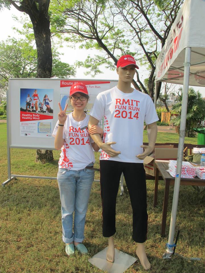 Ảnh chụp Linh trong sự kiện đầu tiên RMIT Fun run năm 2014