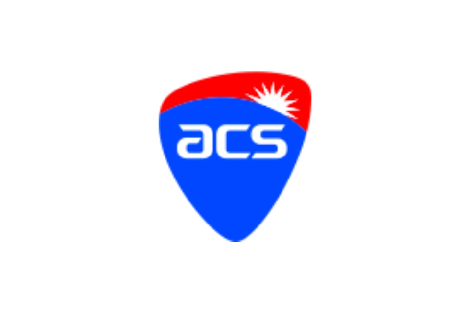 Blue and red Australian Computer Society logo featuring the acronym "ACS" in white with a stylized sunburst design in the upper right corner.