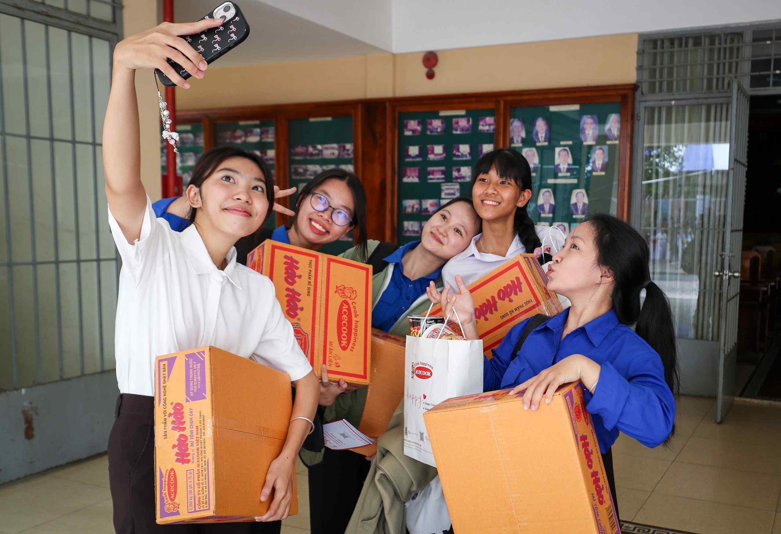 Acecook Hao Hao instant noodles is one of components in Relief Box