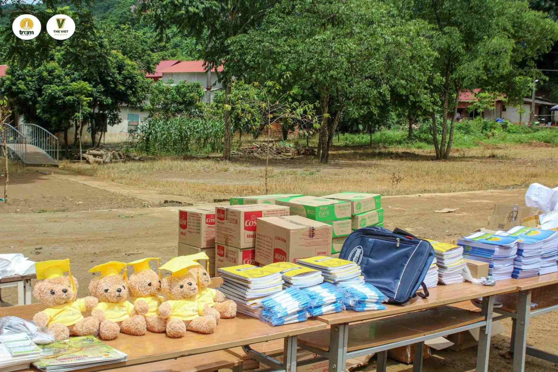 Educational gifts and supplies on display