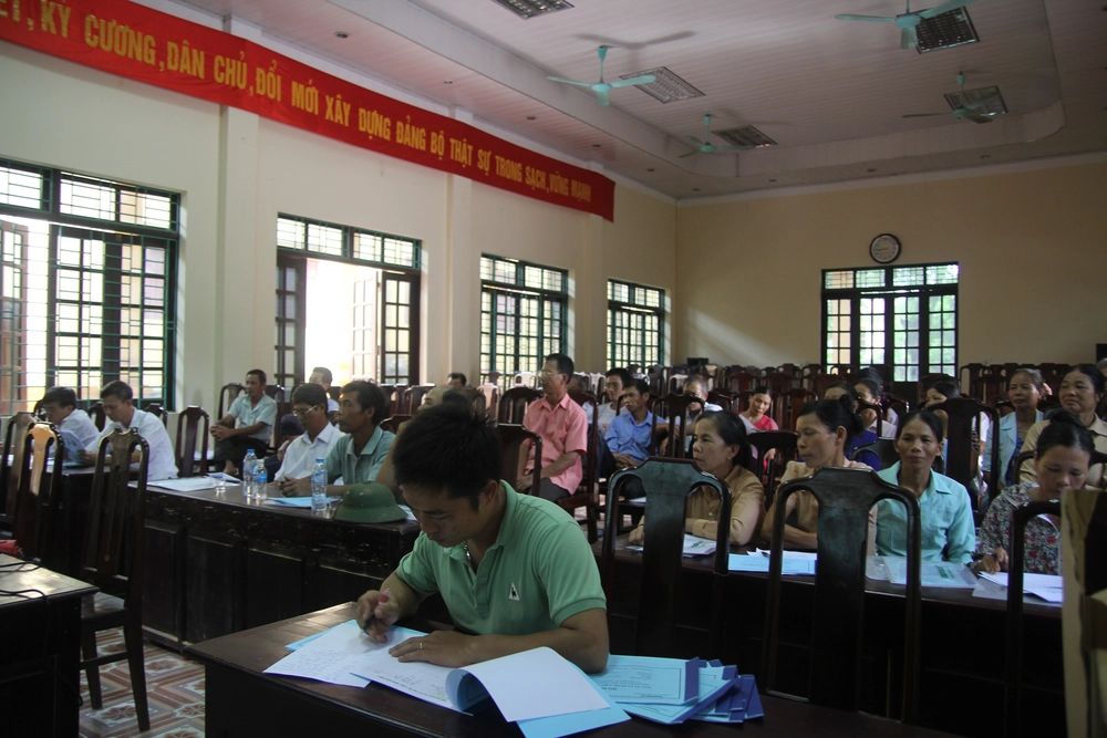 Local farmers attending a medicinal plant cultivation training session