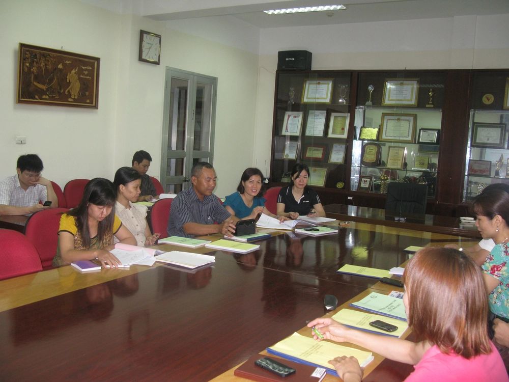 Project partners discussing medicinal plant conservation plans