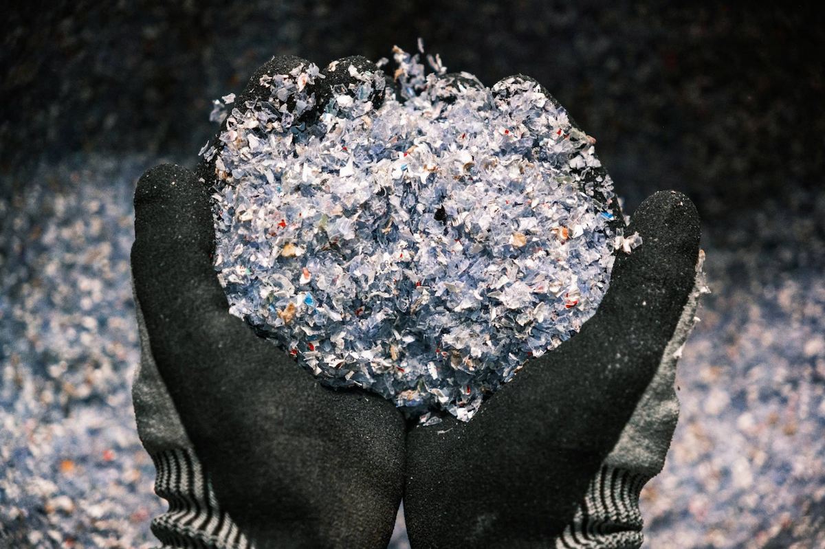 Crushed plastic