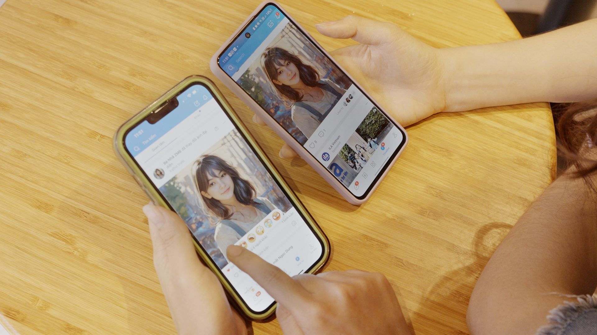 Users interacting on Zalo social post.