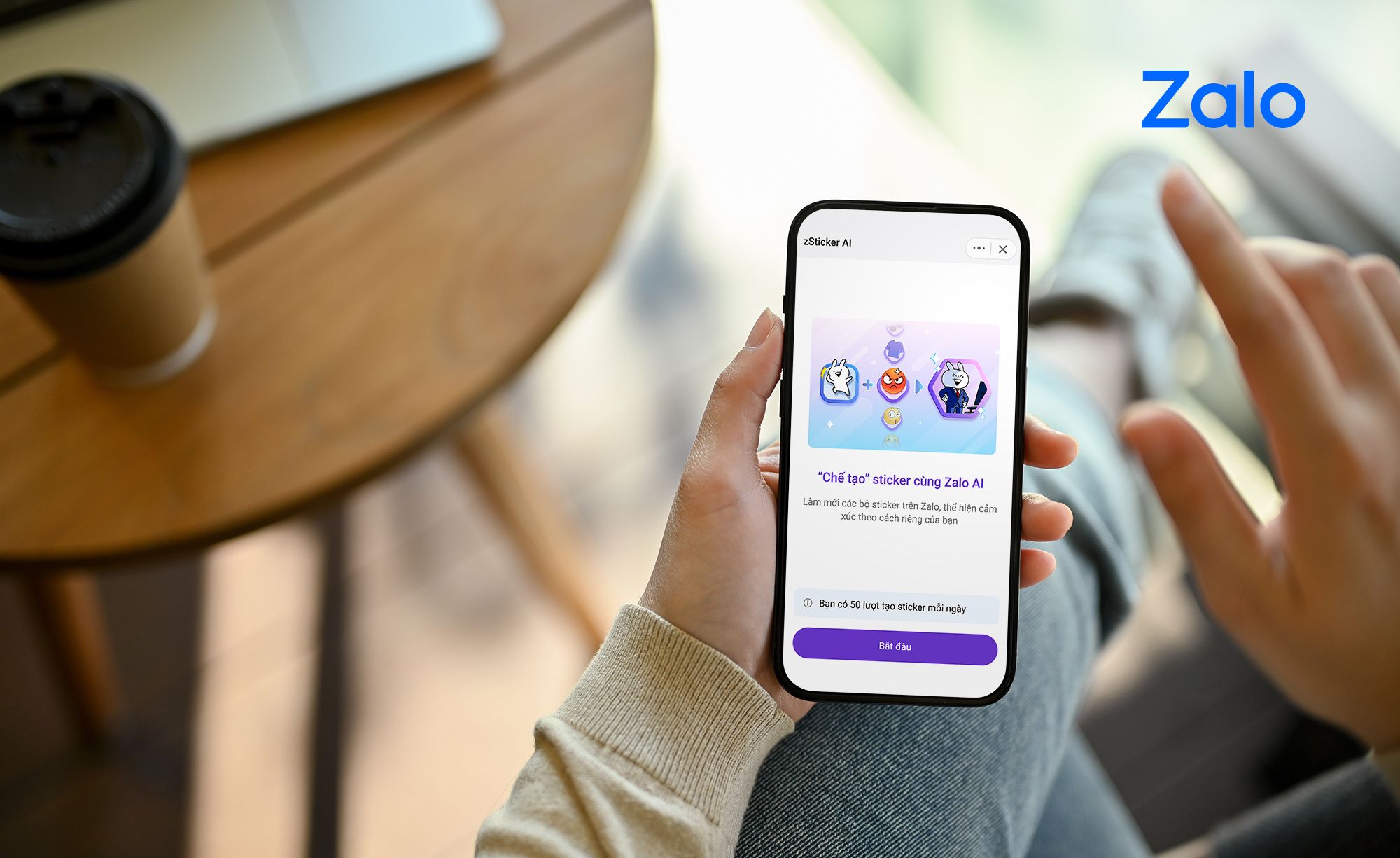 Mobile users can create sticker with the assistance of Zalo AI directly on Zalo app
