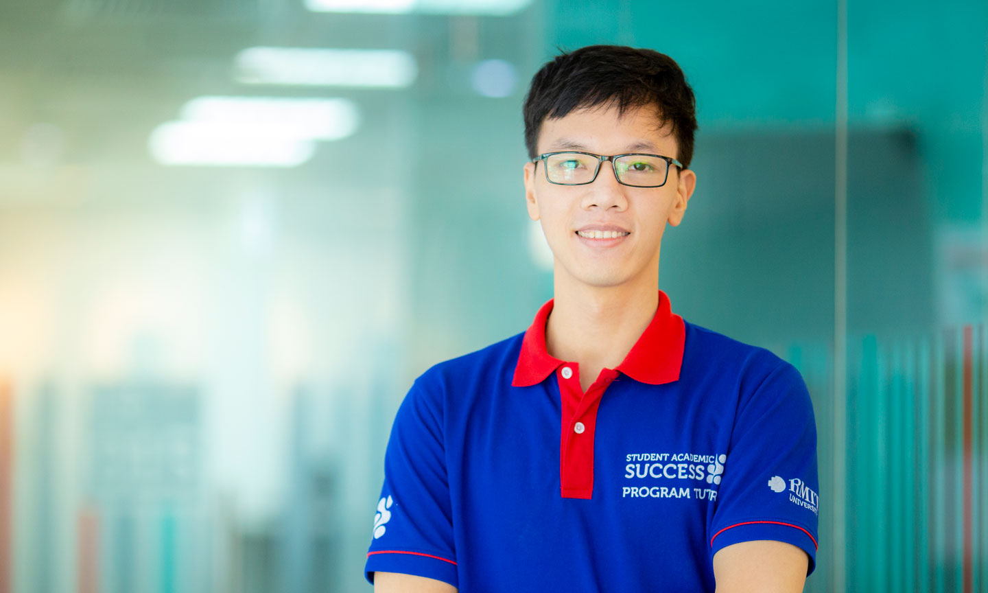 Student wearing Student Academic Success tshirt
