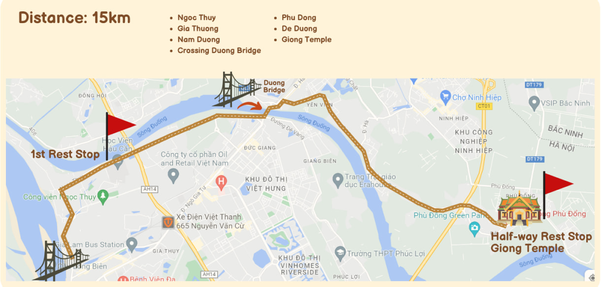 RMIT - KOTO Dream Ride's route map - part 2 of 3