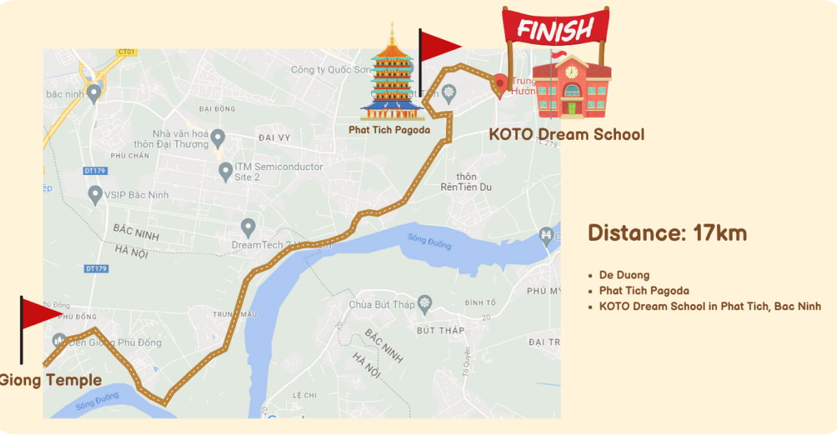 RMIT - KOTO Dream Ride's route map - part 3 of 3