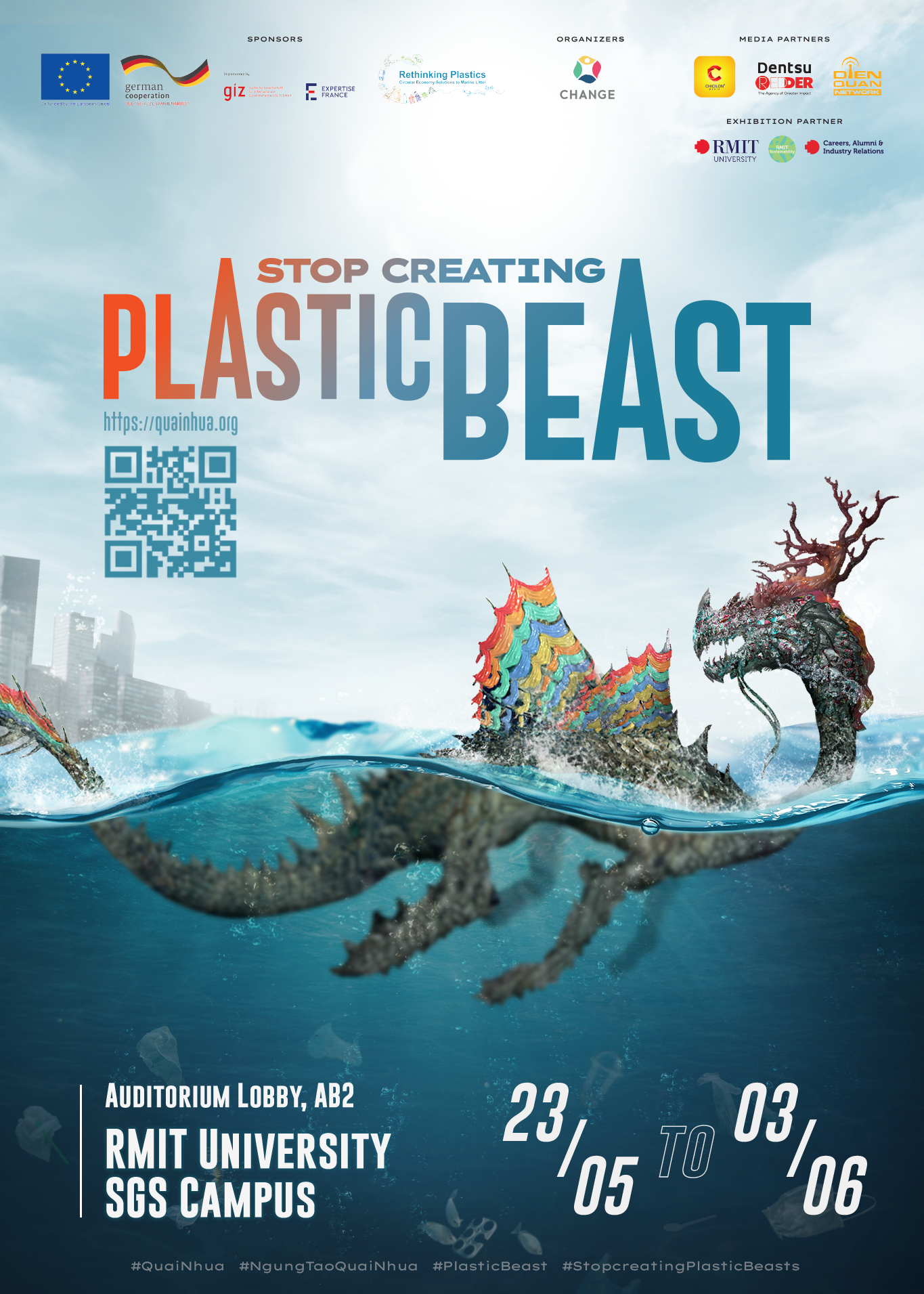poster of the plastic beast installation