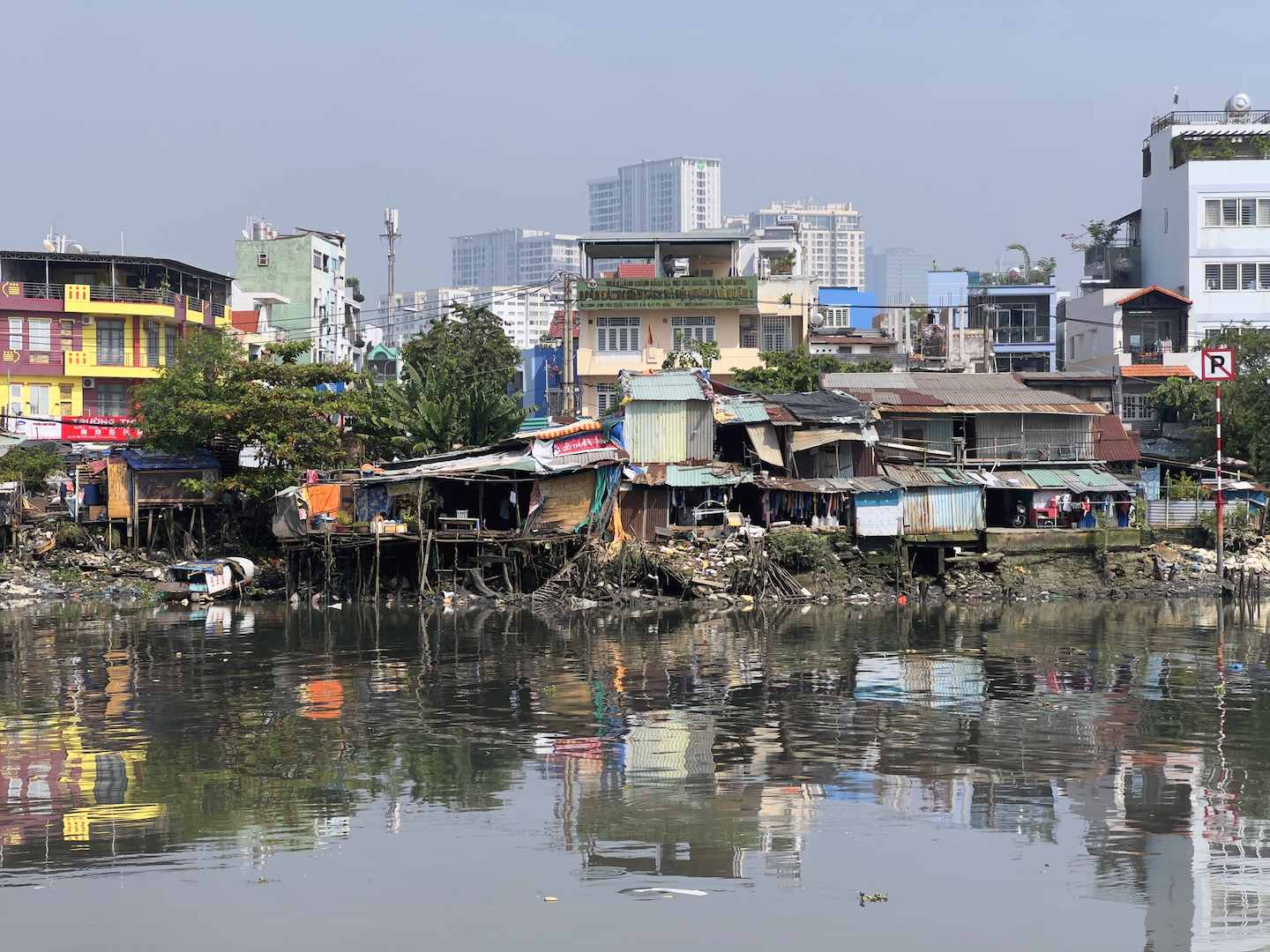 Riverside housing in Ho Chi Minh city
