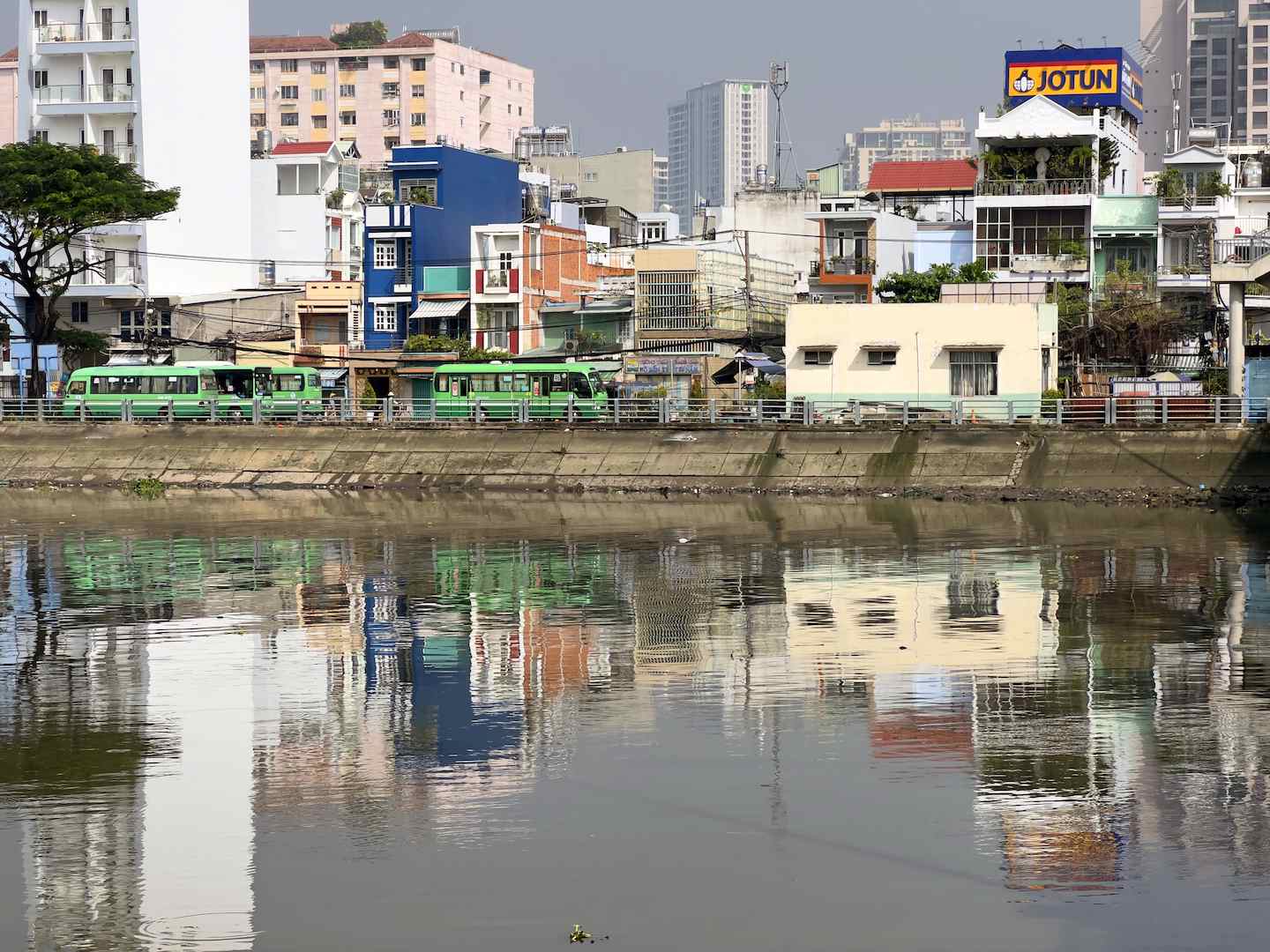 A riverside street in Ho Chi Minh city, Vietnam