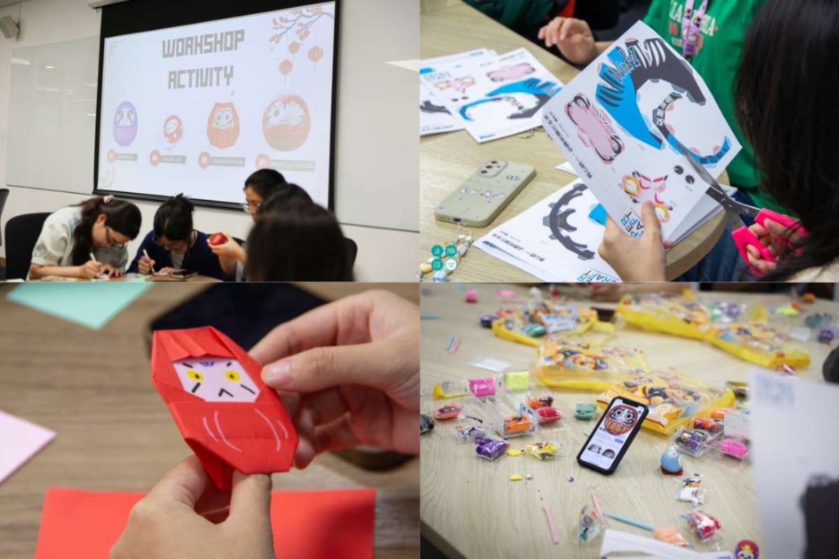 A group of RMIT Vietnam students who joined Daruma event