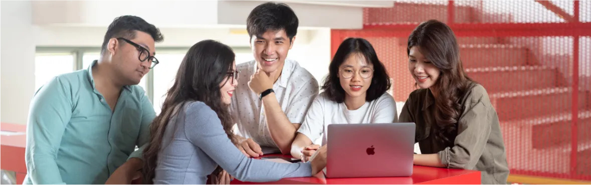 Students talking